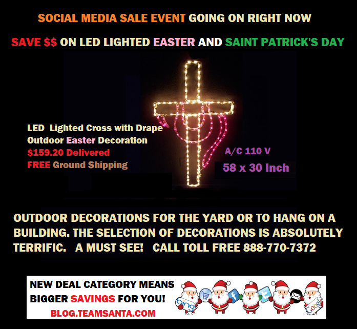 Outdoor LED Lighted Cross with Drape Easter Decoration on Christmastopia.com