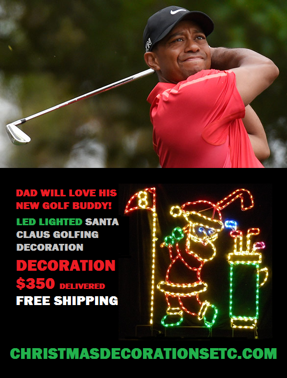 After Four Back Surgeries Tiger Woods Finally Plays Santa Claus at the North Pole Open
