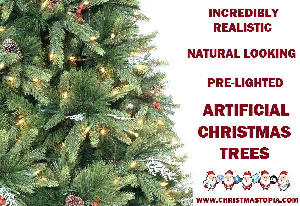 LED Lighted Real Looking Christmas Trees - Your Pets Will Not Be Able to Tell The Difference 