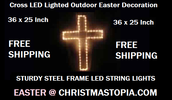 LED Lighted Cross Outdoor Easter Decoration is Absolutely Beautiful Come On Over