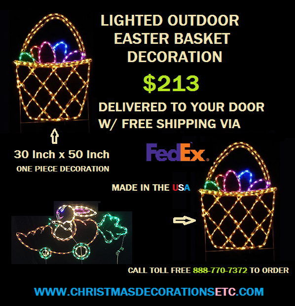 LED Lighted Easter Basket Is Just as Whimsical as it is a Cheerful Easter Decoration