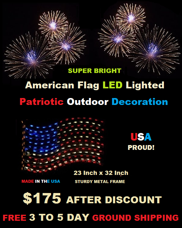 Show Your USA Proud This Summer With An LED Lighted American Flag