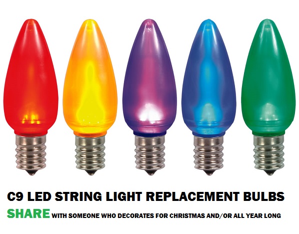 C9 String Light Bulbs Are A Practical Alternative To Old Fashioned Christmas Bulbs