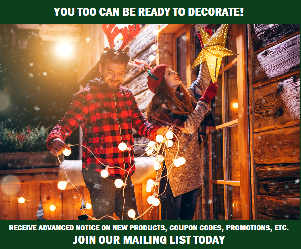 Be The First To Know About Coupon Code Discounts & Sale Information On Christmas Trees, String Lights & Holiday Decorations