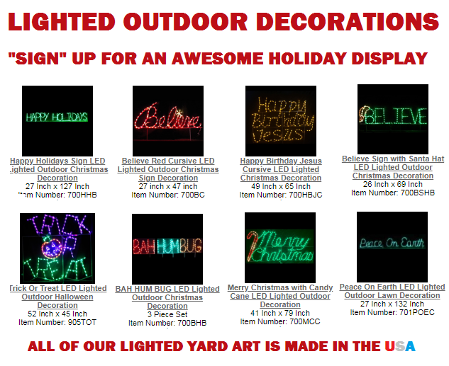 "Sign" Up For A Extraordinary Looking Holiday Decorations Display