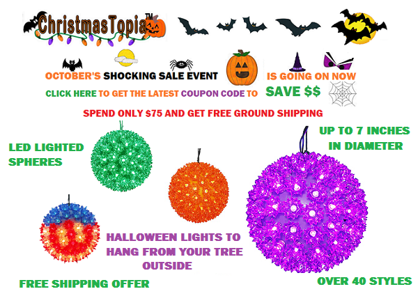  Spook Out Your Hood With Indoor - Outdoor Jumbo LED Lighted Globe Halloween Decor