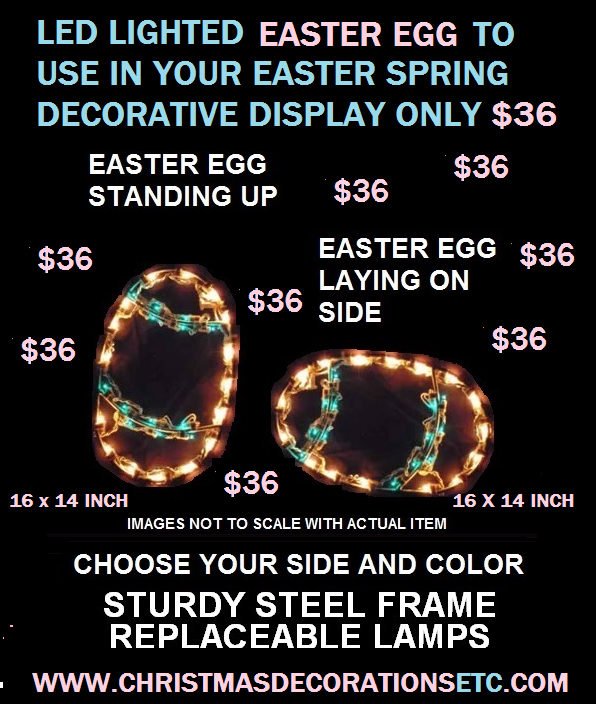LED Lighted Indoor Outdoor Easter Eggs