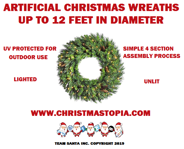 ...And You Think Your Wreath Is Big?  Check Out The Specs On This Big Twelve Foot Prelit Wreath