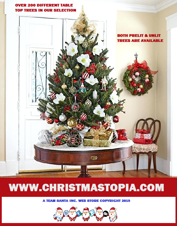 Make A Pre-Lighted Table Top Christmas Tree A Part Of Your Christmas Decorations Display