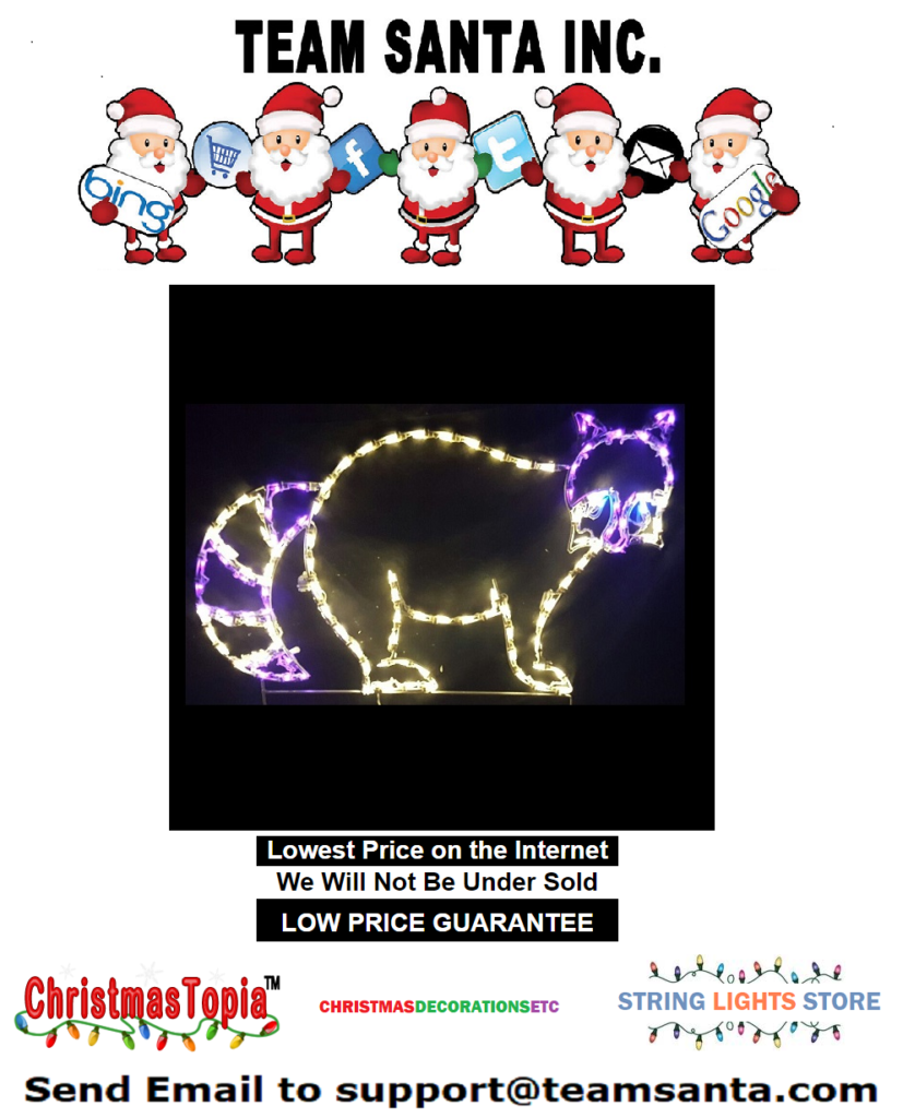 Lighted ‎Raccoon Outdoor Lawn Decoration Keeps Unwanted Critters Away From Your Property