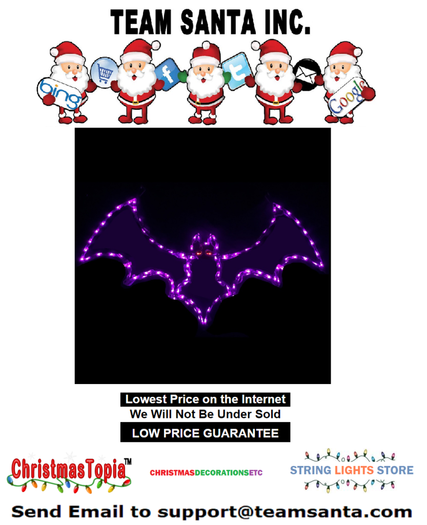Lighted Animated Flying Outdoor Halloween Bat Decoration