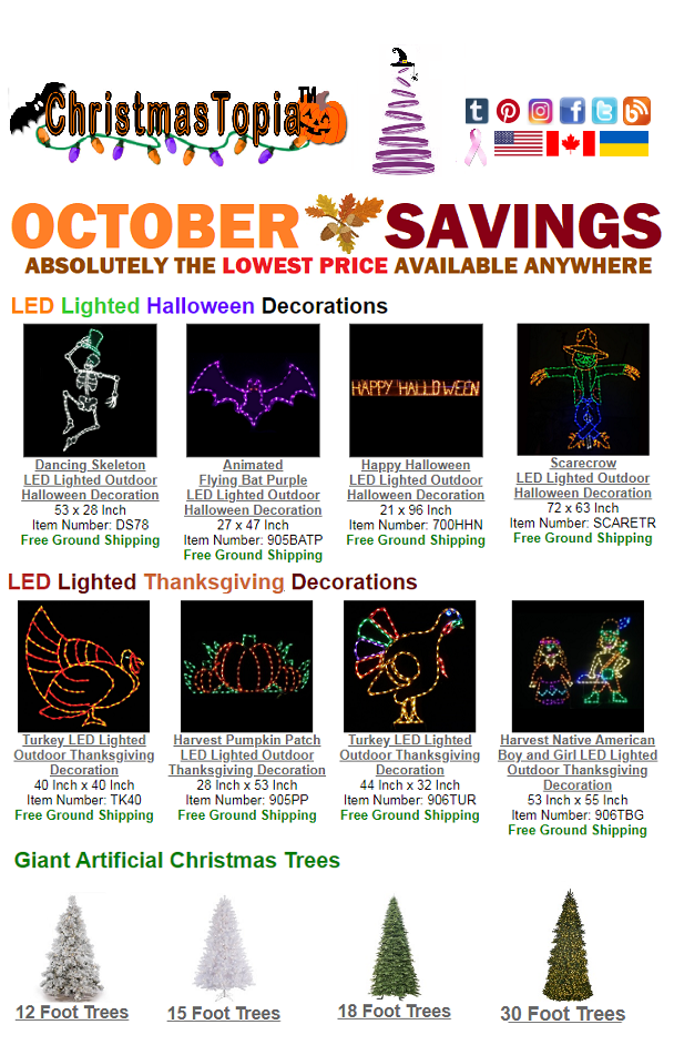Outdoor Lighted Halloween Decorations on Sale Now at Christmas Utopia