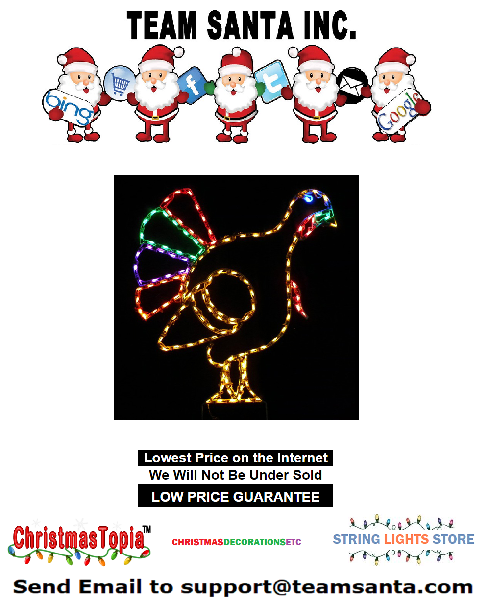 Gobble, Gobble, Lighted Outdoor Turkey Decoration‎s Will Show Your Guests Where Thanksgiving Dinner Is This Year