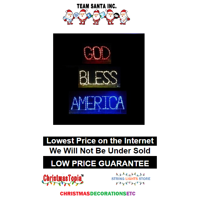 Lighted God Bless America Sign For Your Home or Business