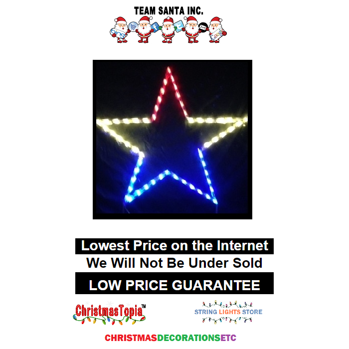 Patriotic Star Decoration is a Window Winner And a Lighted Outdoor Decoration Too