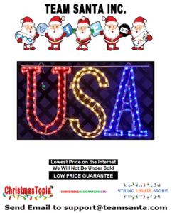 Hang This Lighted USA Sign with Your Patriotic Decorations at Your Home or Business