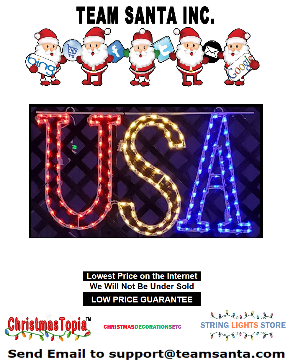 ‎Lighted USA Sign is a Proud Patriotic ‎Decoration Made in America