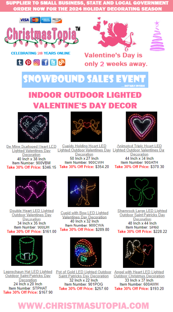 Lighted Valentine's Day Decorations